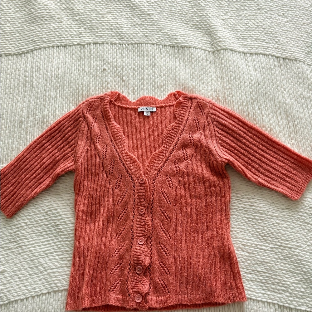 VENUS Coral Cardigan Sweater